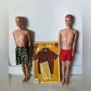 Vintage 60s Barbie Lot Ken And Allan Dolls & Lounging Around Fashion New Sealed